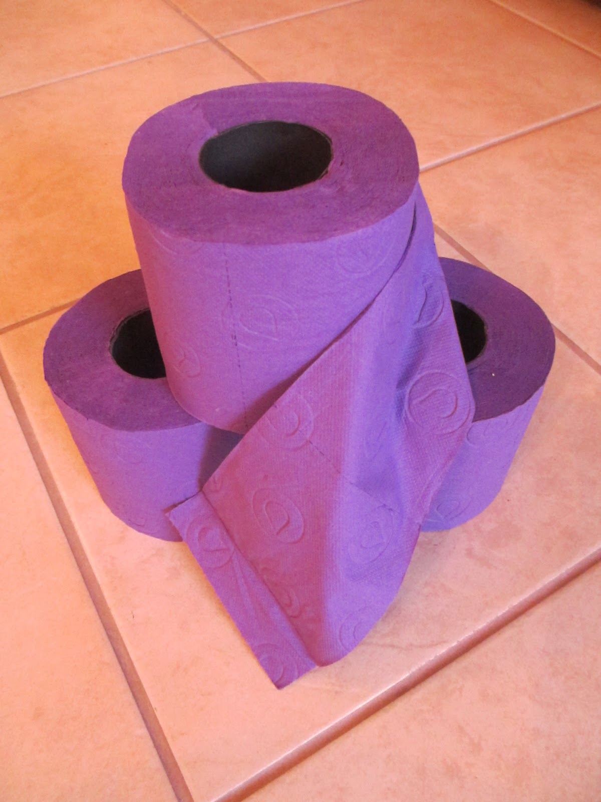Keeping up with the Joneses in Germany Purple Toilet Paper